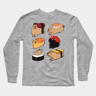 Sushi Capybara Long Sleeve T-Shirt